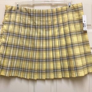 🎉10 for $10🎉COPY - Pleated Plaid Yellow Mini Skirt   Size XXXL